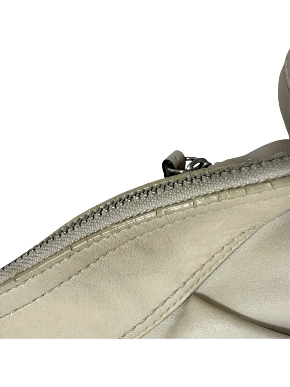 Vintage Coach Ivory Beige Leather Soho Pleated Slouchy Hobo Shoulder Bag F13731